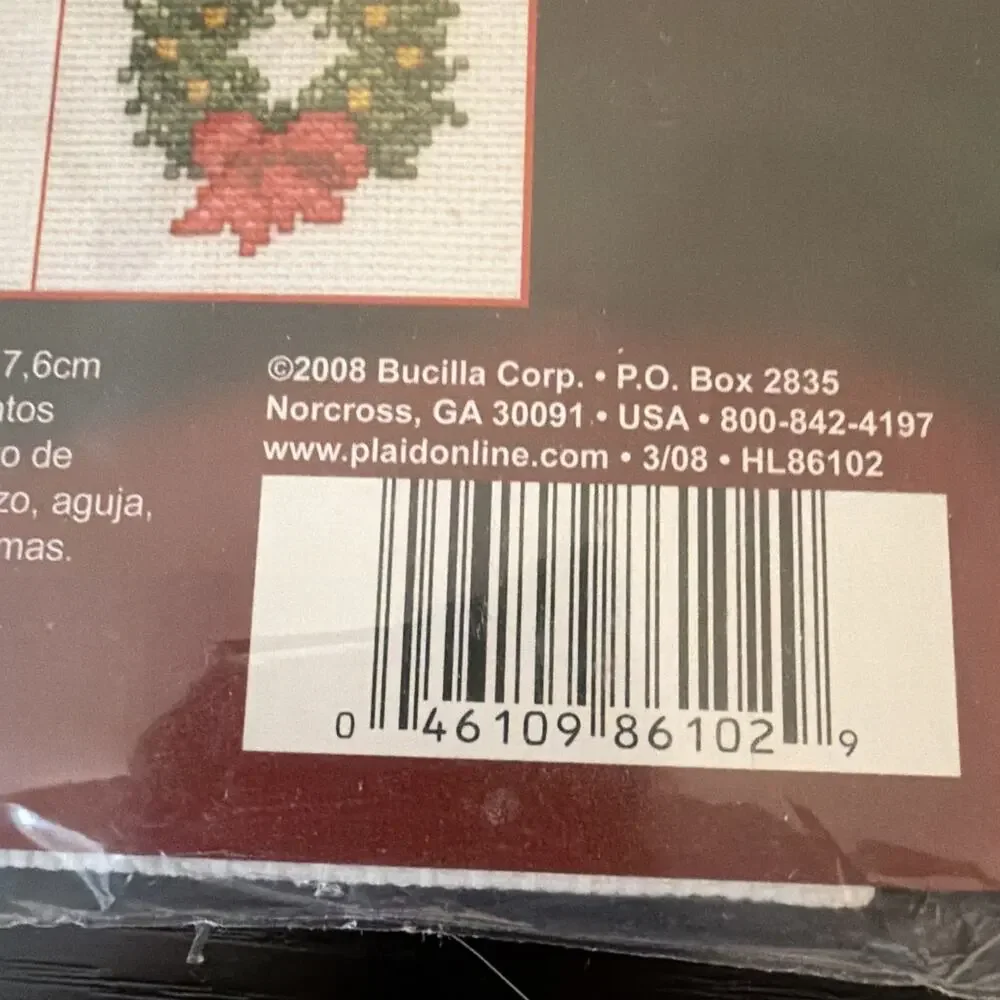 Plaid Bucilla Counted Cross Stitch Kit 30 Christmas Ornaments #86102 NEW 2008